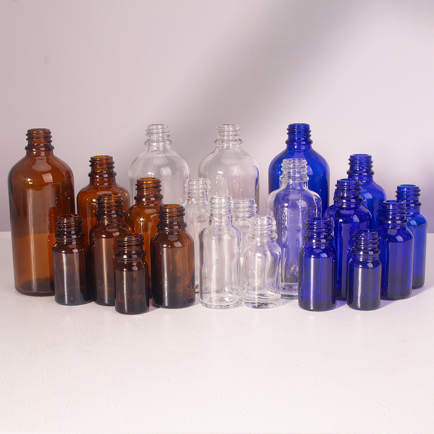 70 Bottles per Box - Glass Essential Oil Sample Bottles Wholesale - 50 ml / 1.7 oz, Empty Dropper Bottles for Essential Oils