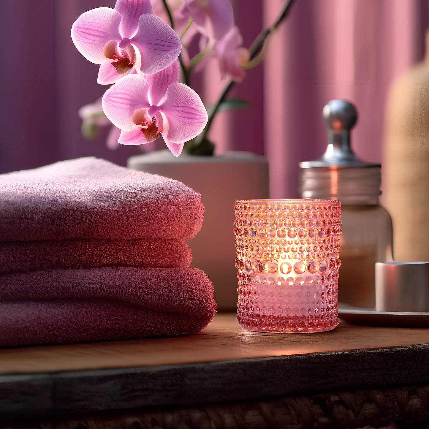 12 pcs Pink Glass Votive Candle Holders – Tealight Candle Holders for Weddings, Table Centerpieces, Home Decor, and Holidays