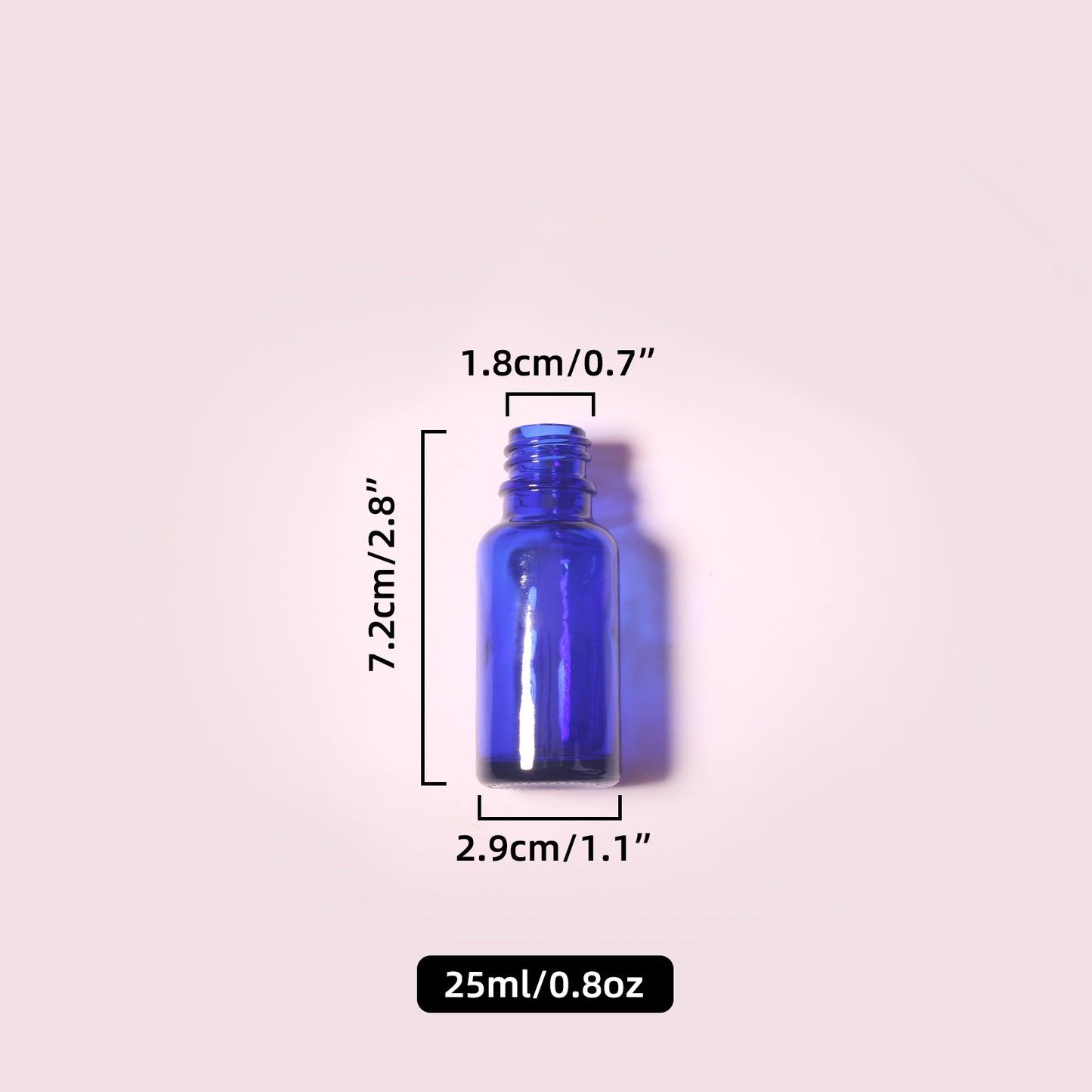 70 Bottles per Box - Glass Essential Oil Sample Bottles Wholesale - 25 ml/0.8 oz, Empty Dropper Bottles for Essential Oils