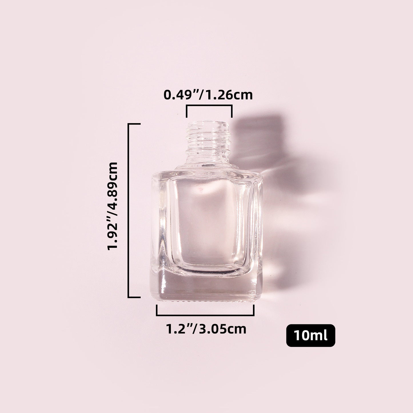 300 Bottles per Box - Glass Nail Polish Bottles Wholesale -14 ml, Empty Refillable Nail Polish Storage Bottles (Includes Lid)