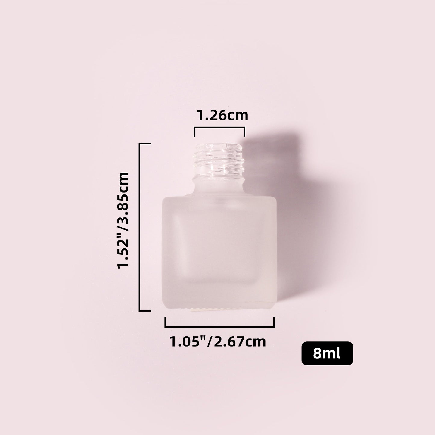 400 Bottles per Box - Glass Car Air Freshener Bottles Wholesale - 8 ml, Empty Refillable Car Scent Storage Bottles (Includes Lid)