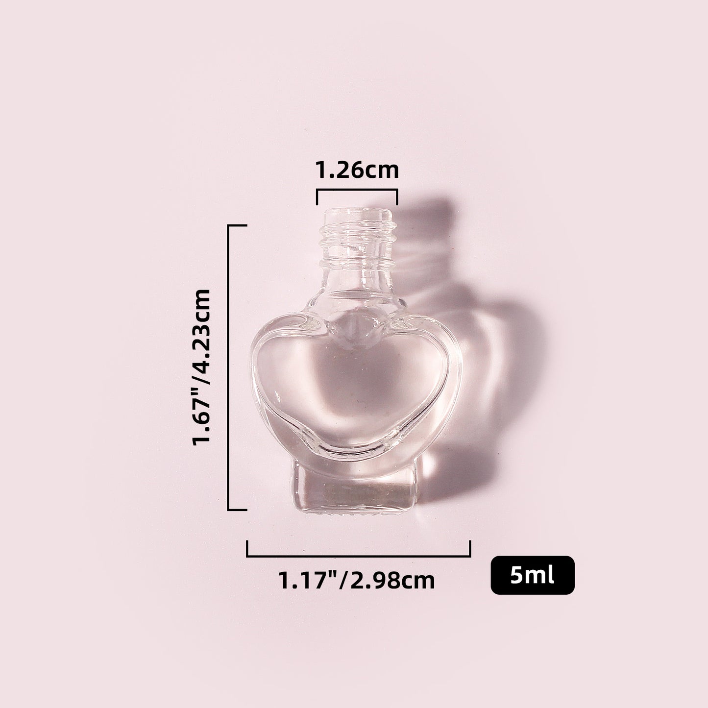 300 Bottles per Box - Glass Nail Polish Bottles Wholesale -5 ml, Empty Refillable Nail Polish Storage Bottles (Includes Lid)