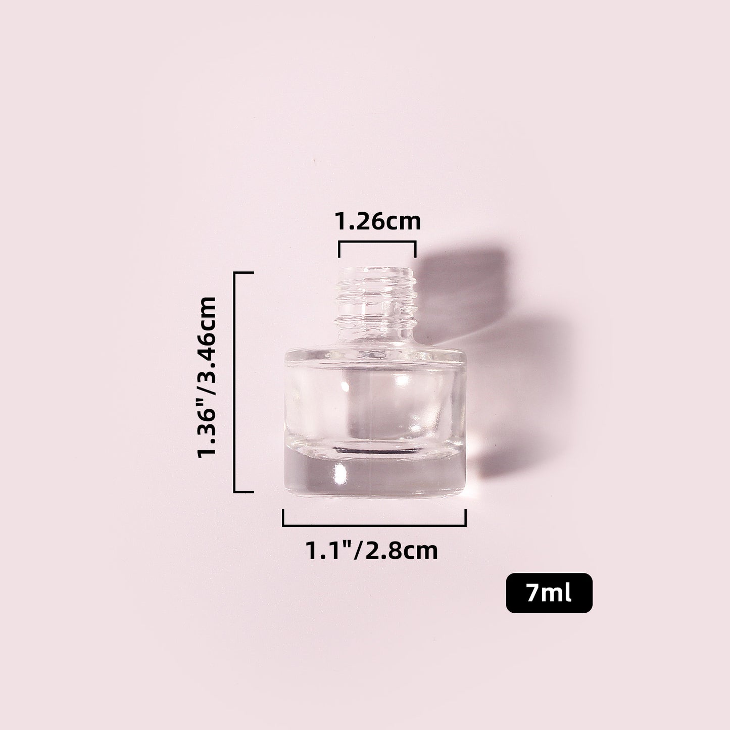 300 Bottles per Box - Glass Nail Polish Bottles Wholesale - 7 ml, Empty Refillable Nail Polish Storage Bottles (Includes Lid)