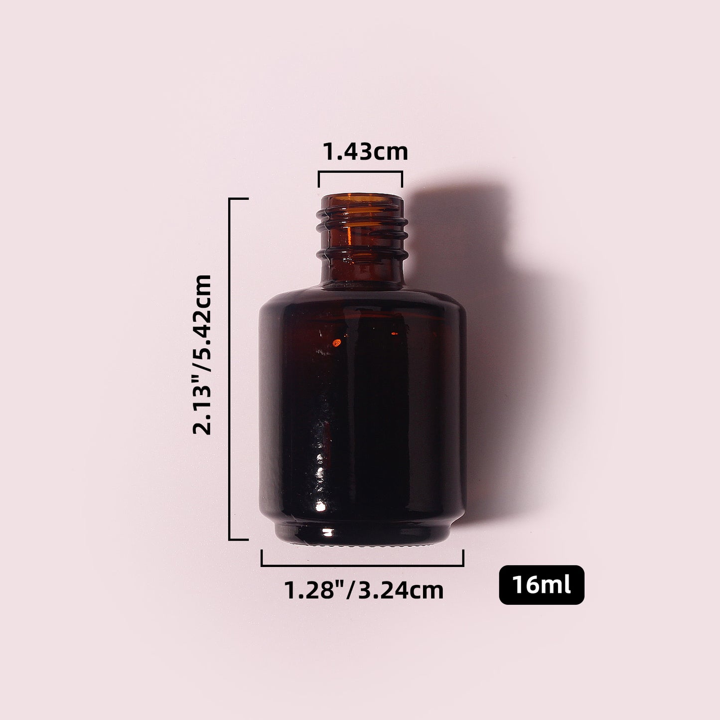 300 Bottles per Box - Glass Nail Polish Bottles Wholesale - 16 ml, Empty Refillable Nail Polish Storage Bottles (Includes Lid)