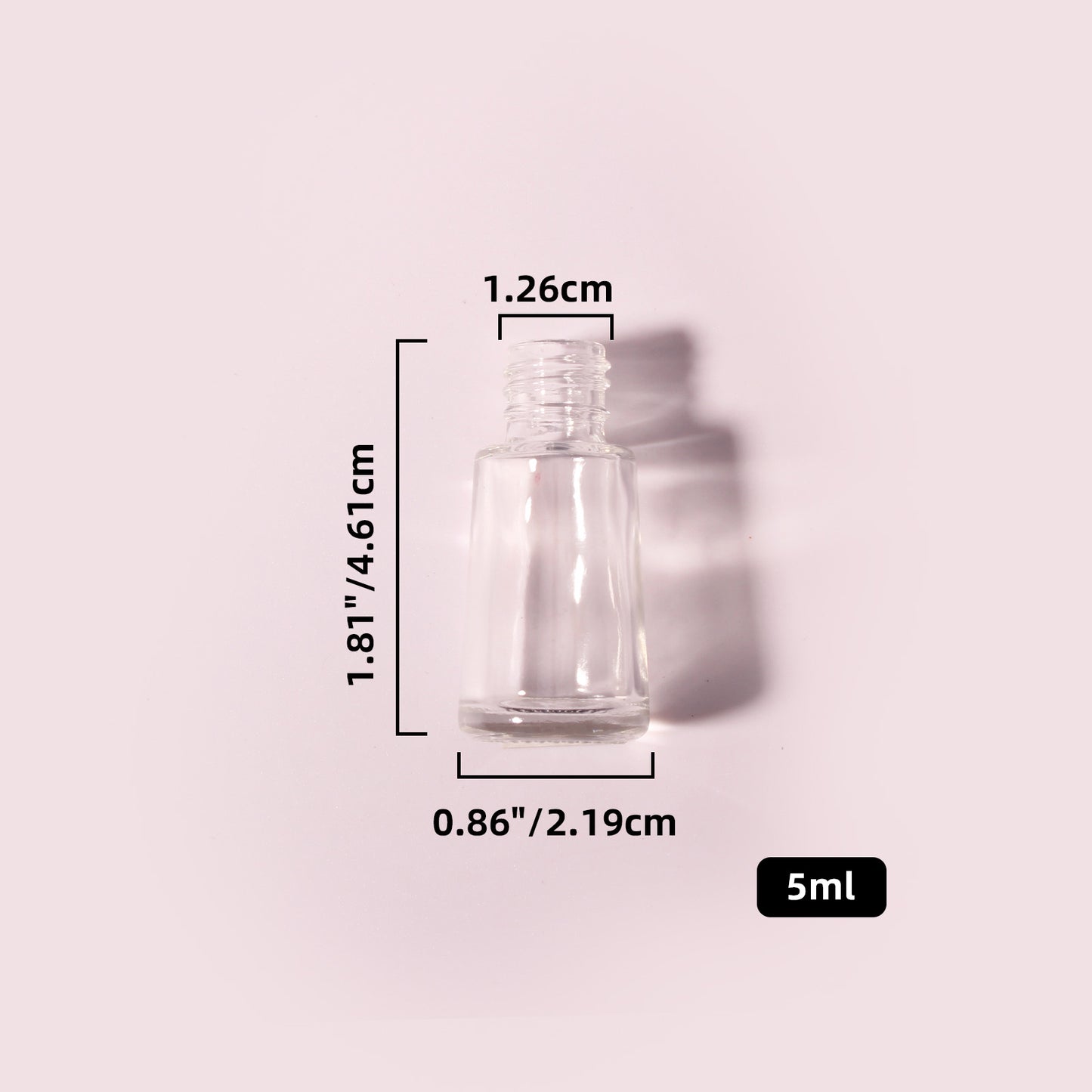 300 Bottles per Box - Glass Nail Polish Bottles Wholesale - 5 ml, Empty Refillable Nail Polish Storage Bottles (Includes Lid)