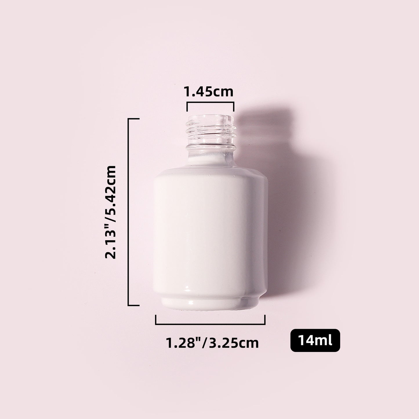 300 Bottles per Box - Glass Nail Polish Bottles Wholesale - 14 ml, Empty Refillable Nail Polish Storage Bottles (Includes Lid)