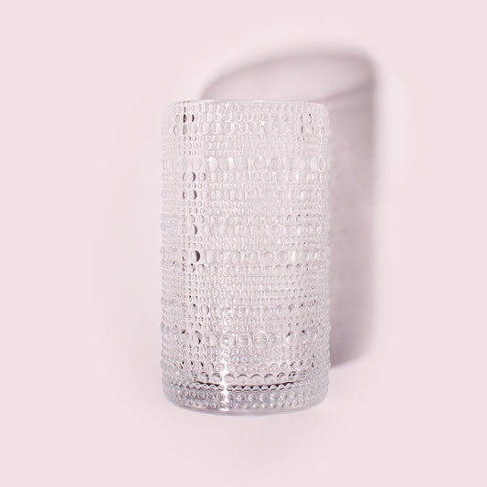 Hobnail Drinking Glasses Set of 8 - 16 oz Handmade Recycled Glass Beaded Cups, Vintage Style for Whiskey, Wine, Cocktails