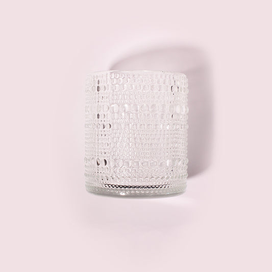 Vintage Hobnail Glassware Set of 2 - 13 oz Ribbed Drinking Glasses with Glass Straws, Ideal for Whiskey, Cocktails, and Romantic Highball Drinks