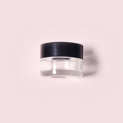 70 Bottles per Box - Glass Cosmetic Jars Wholesale - 10 ml/0.3 oz, Empty Refillable Cosmetic Storage Jars (Includes Lid)