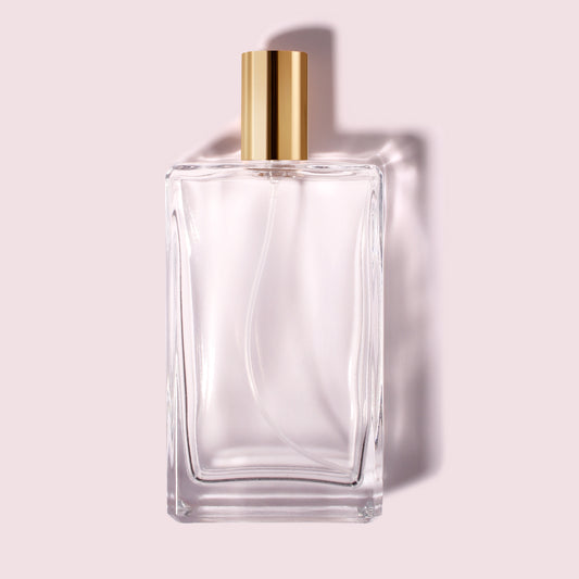65 Bottles per Box - Perfume Bottles Wholesale - 100ml/3.4oz Empty Perfume Bottle with Crimp Neck (Includes Cap and Sprayer)