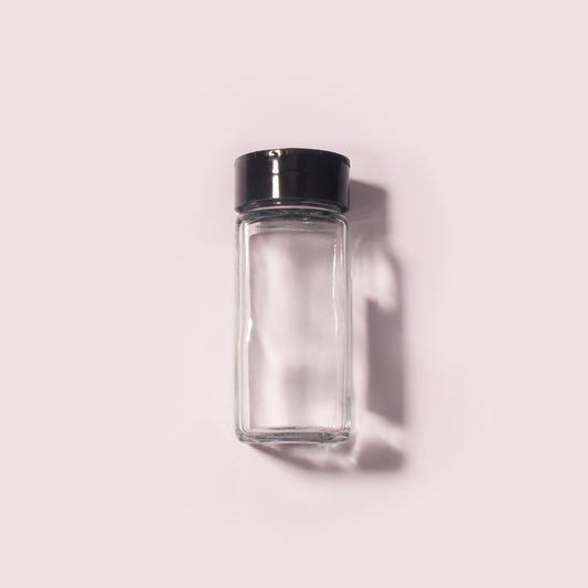 100 Bottles per Box - Glass Spice Jars Wholesale - 120 ml / 3.9 oz, Empty Refillable Spice Storage Jars (Includes Lid)