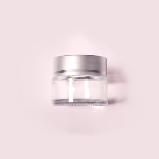 70 Bottles per Box - Glass Cosmetic Jars Wholesale - 35 ml/1.2 oz, Empty Refillable Cosmetic Storage Jars (Includes Lid)