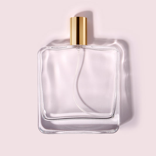 50 Bottles per Box - Perfume Bottles Wholesale - 100ml/3.4oz Empty Perfume Bottle with Crimp Neck (Includes Cap and Sprayer)