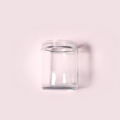 70 Bottles per Box - Glass Cosmetic Jars Wholesale - 240 ml/8.1 oz, Empty Refillable Cosmetic Storage Jars (Includes Lid)
