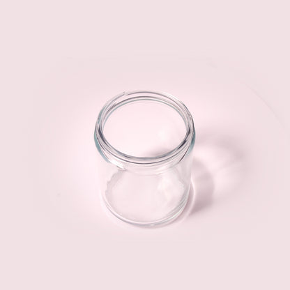 70 Bottles per Box - Glass Cosmetic Jars Wholesale - 240 ml/8.1 oz, Empty Refillable Cosmetic Storage Jars (Includes Lid)