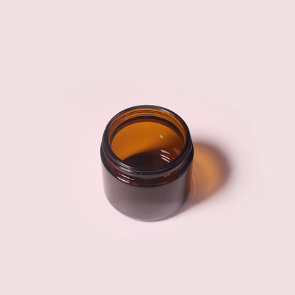 70 Bottles per Box - Glass Cosmetic Jars Wholesale -75 ml/2.5 oz, Empty Refillable Cosmetic Storage Jars (Includes Lid)