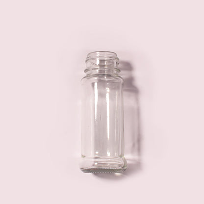 100 Bottles per Box - Glass Spice Jars Wholesale - 85 ml / 2.7 oz, Empty Refillable Spice Storage Jars (Includes Lid)