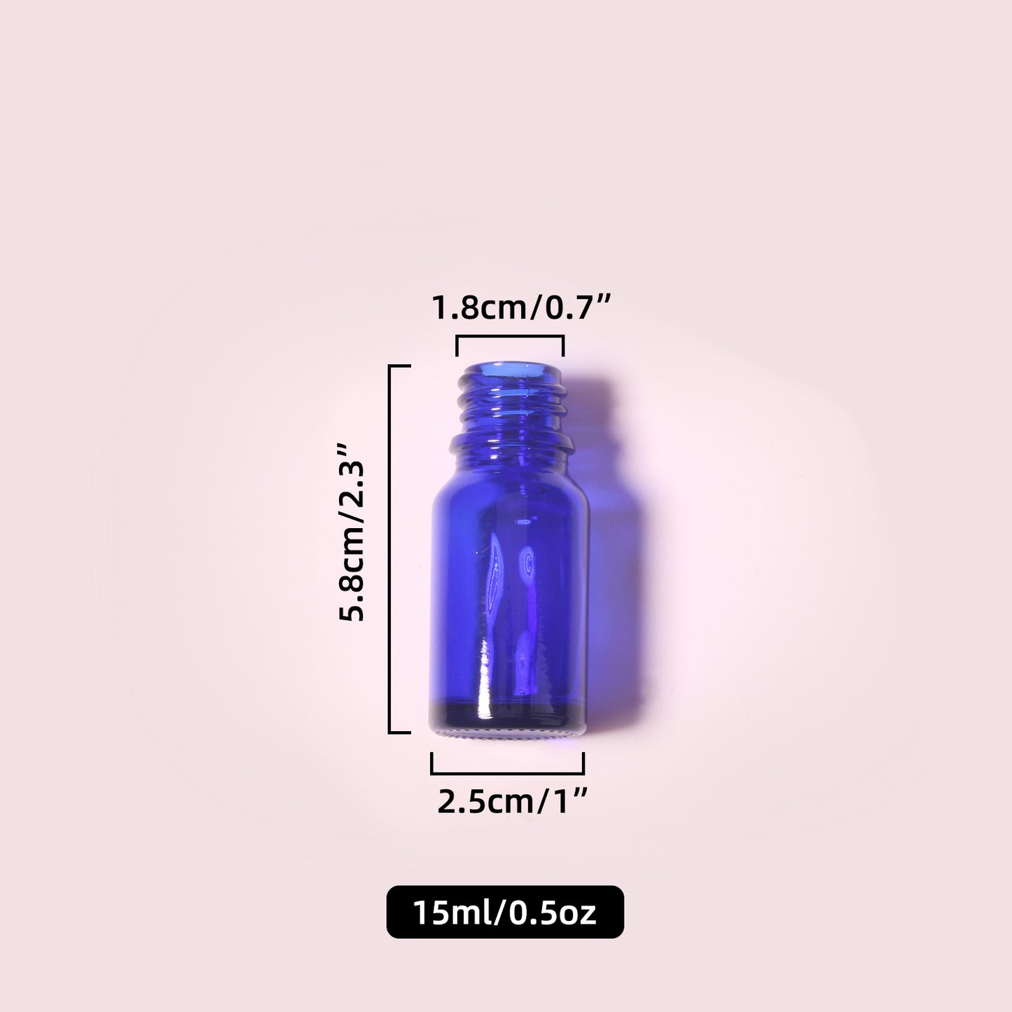70 Bottles per Box - Glass Essential Oil Sample Bottles Wholesale - 15 ml/0.5 oz, Empty Dropper Bottles for Essential Oils