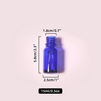 70 Bottles per Box - Glass Essential Oil Sample Bottles Wholesale - 15 ml/0.5 oz, Empty Dropper Bottles for Essential Oils