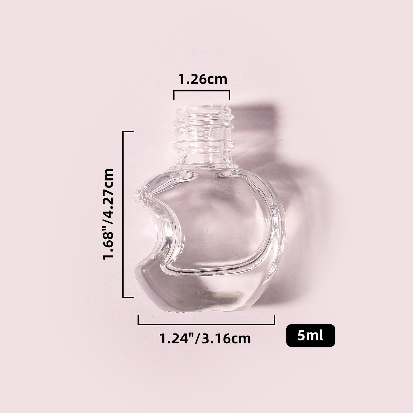 300 Bottles per Box - Glass Nail Polish Bottles Wholesale - 5 ml, Empty Refillable Nail Polish Storage Bottles (Includes Lid)