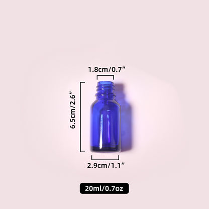 70 Bottles per Box - Glass Essential Oil Sample Bottles Wholesale - 20 ml/0.7 oz, Empty Dropper Bottles for Essential Oils