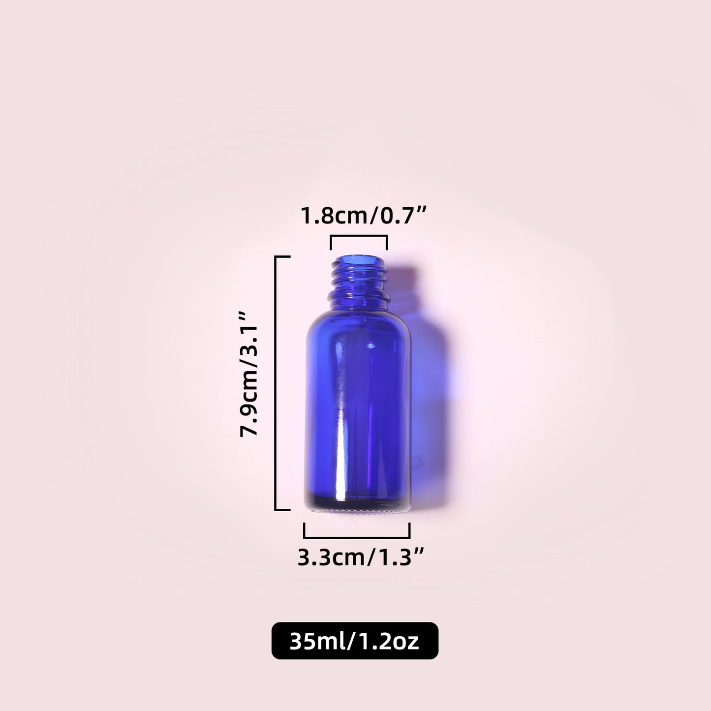 70 Bottles per Box - Glass Essential Oil Sample Bottles Wholesale - 35 ml/1.2 oz, Empty Dropper Bottles for Essential Oils