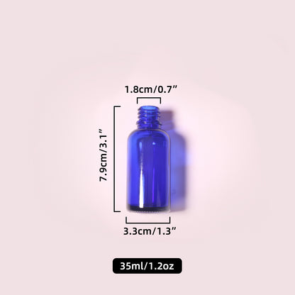 70 Bottles per Box - Glass Essential Oil Sample Bottles Wholesale - 35 ml/1.2 oz, Empty Dropper Bottles for Essential Oils
