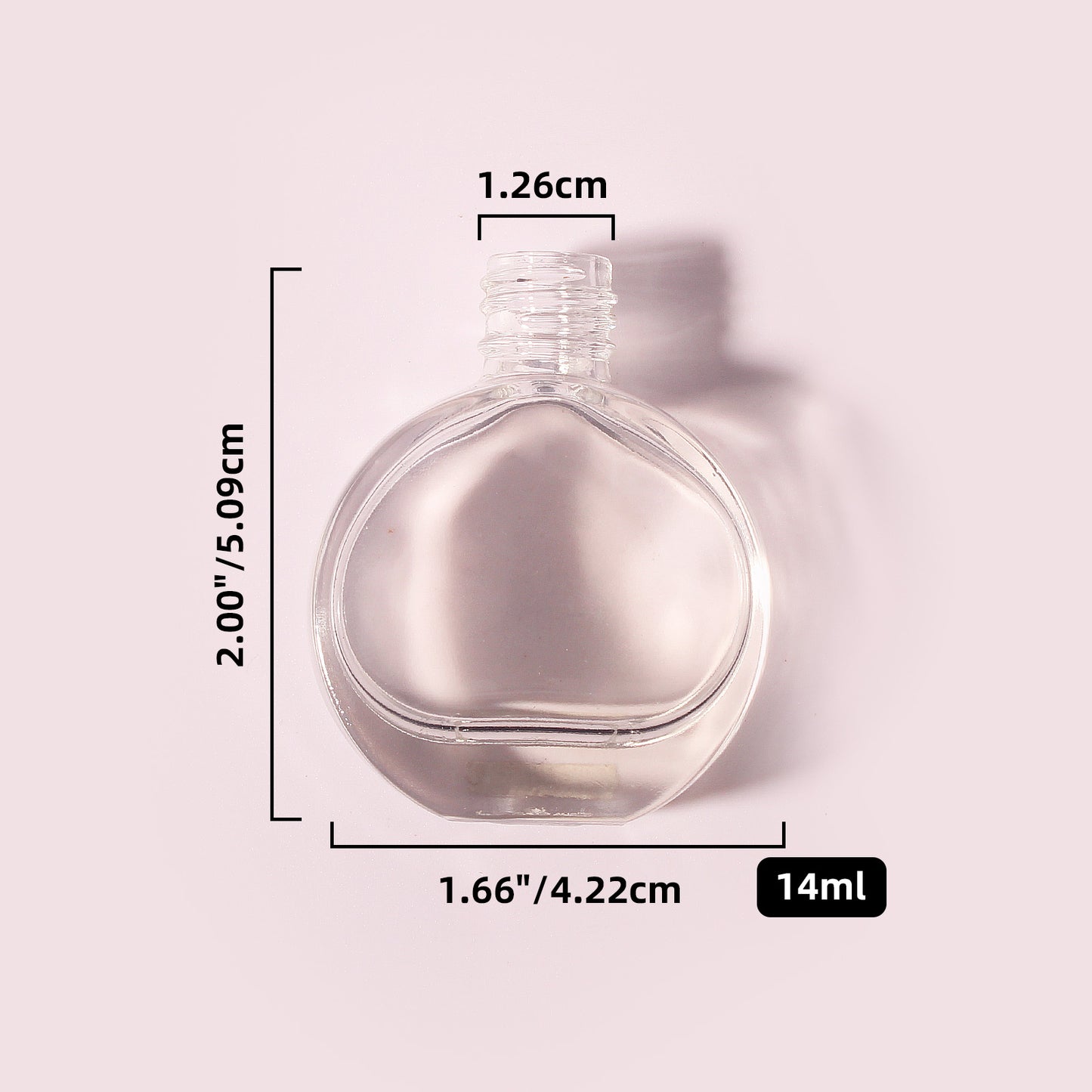 300 Bottles per Box - Glass Nail Polish Bottles Wholesale - 14 ml, Empty Refillable Nail Polish Storage Bottles (Includes Lid)