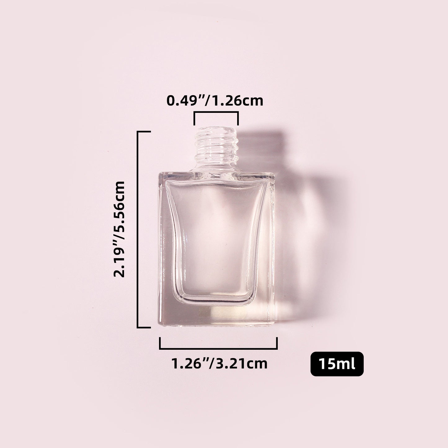 300 Bottles per Box - Glass Nail Polish Bottles Wholesale - 15 ml, Empty Refillable Nail Polish Storage Bottles (Includes Lid)