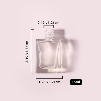 300 Bottles per Box - Glass Nail Polish Bottles Wholesale - 15 ml, Empty Refillable Nail Polish Storage Bottles (Includes Lid)