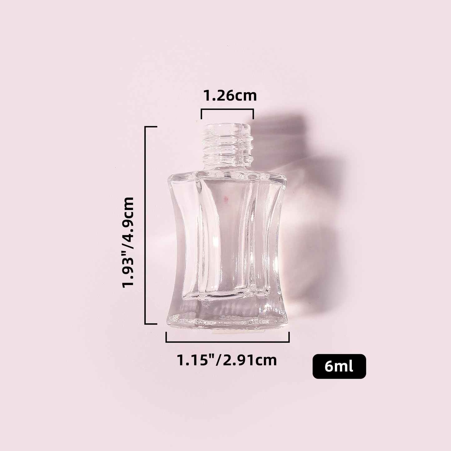 300 Bottles per Box - Glass Nail Polish Bottles Wholesale -6 ml, Empty Refillable Nail Polish Storage Bottles (Includes Lid)