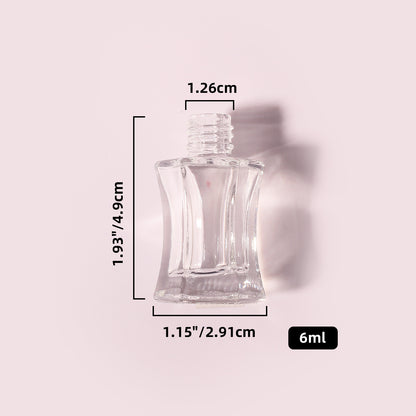 300 Bottles per Box - Glass Nail Polish Bottles Wholesale -6 ml, Empty Refillable Nail Polish Storage Bottles (Includes Lid)