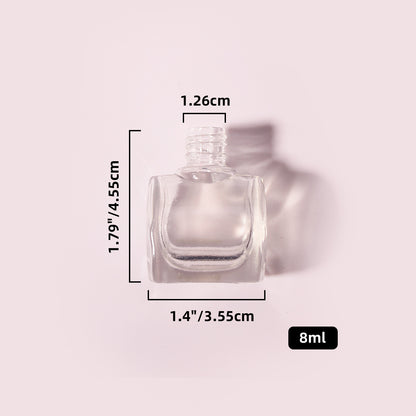 300 Bottles per Box - Glass Nail Polish Bottles Wholesale - 8 ml, Empty Refillable Nail Polish Storage Bottles (Includes Lid)