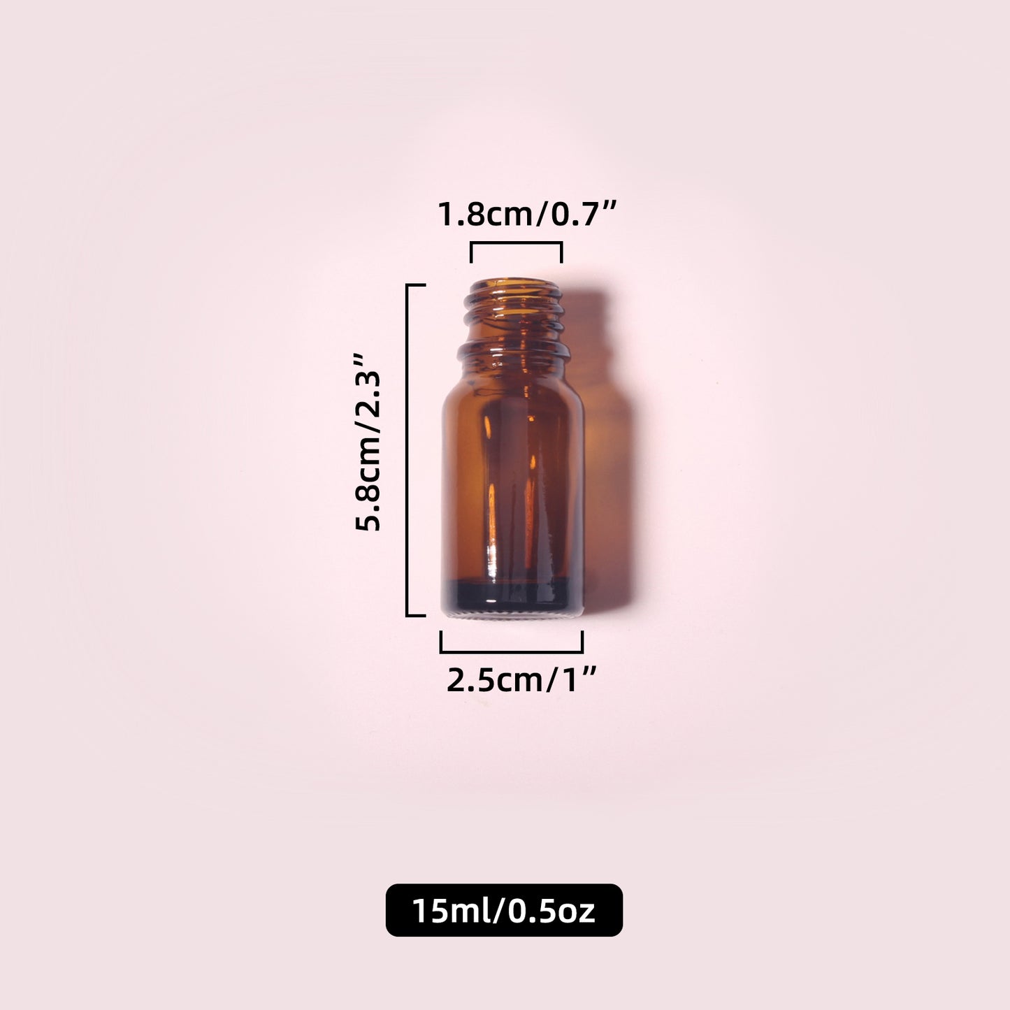 70 Bottles per Box - Glass Essential Oil Sample Bottles Wholesale - 15 ml / 0.5 oz, Empty Dropper Bottles for Essential Oils