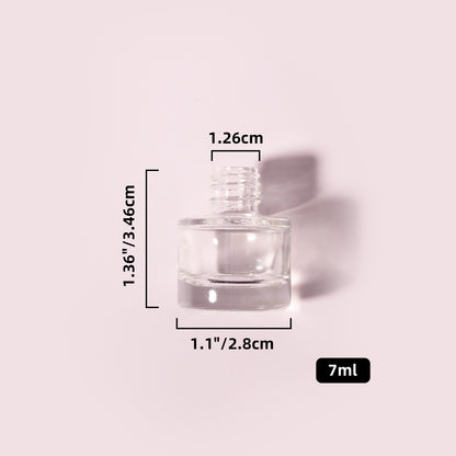 300 Bottles per Box - Glass Nail Polish Bottles Wholesale - 7 ml, Empty Refillable Nail Polish Storage Bottles (Includes Lid)