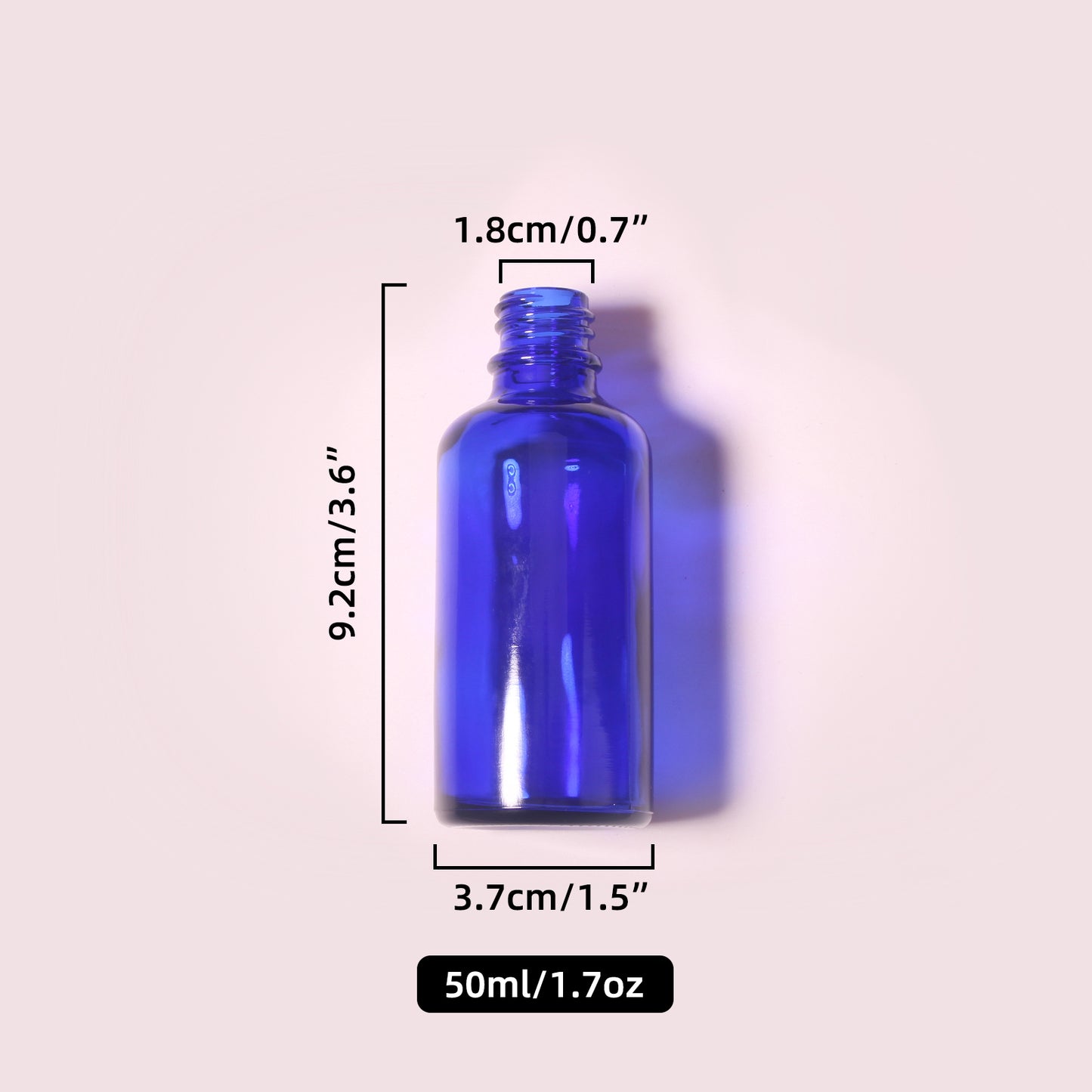 70 Bottles per Box - Glass Essential Oil Sample Bottles Wholesale - 50 ml/1.7 oz, Empty Dropper Bottles for Essential Oils