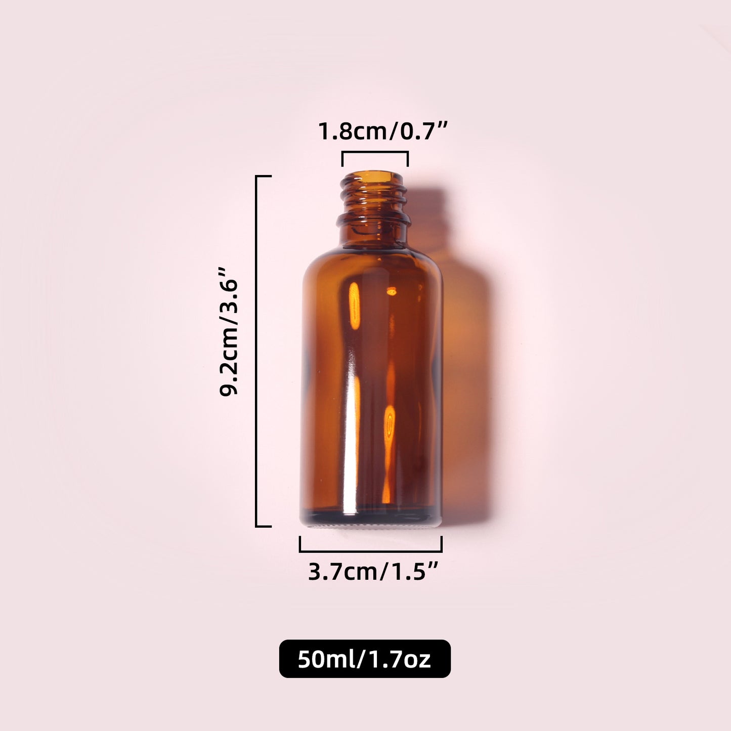 70 Bottles per Box - Glass Essential Oil Sample Bottles Wholesale - 50 ml / 1.7 oz, Empty Dropper Bottles for Essential Oils