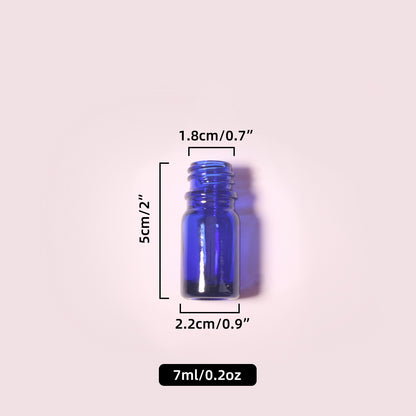 70 Bottles per Box - Glass Essential Oil Sample Bottles Wholesale - 7 ml / 0.2 oz, Empty Dropper Bottles for Essential Oils
