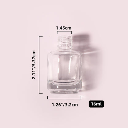 300 Bottles per Box - Glass Nail Polish Bottles Wholesale - 16 ml, Empty Refillable Nail Polish Storage Bottles (Includes Lid)