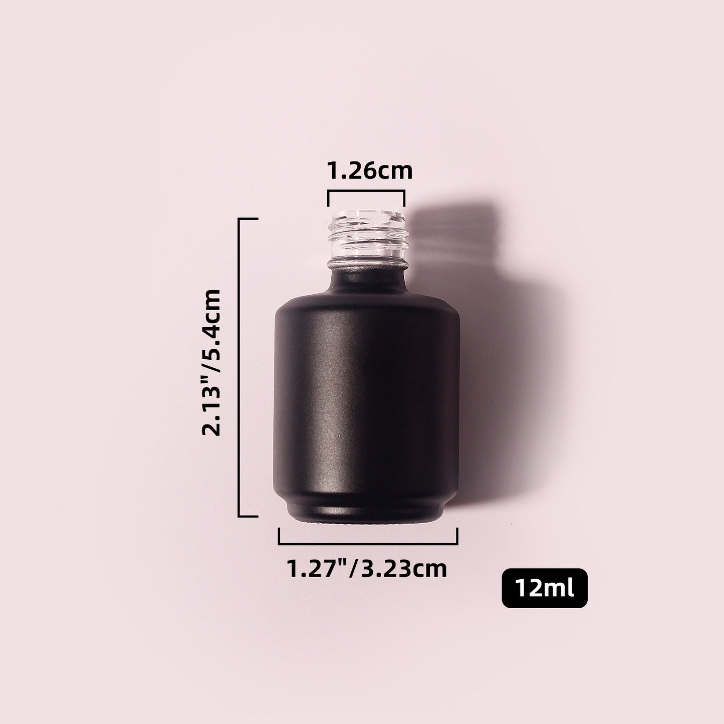 300 Bottles per Box - Glass Nail Polish Bottles Wholesale - 12 ml, Empty Refillable Nail Polish Storage Bottles (Includes Lid)