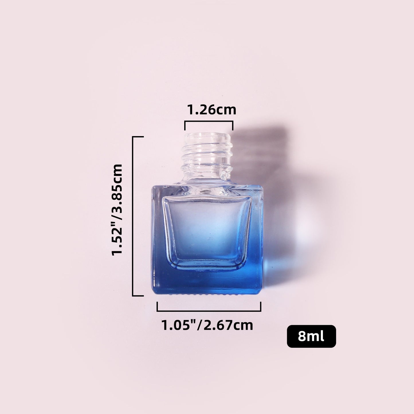 400 Bottles per Box - Glass Car Air Freshener Bottles Wholesale - 8 ml, Empty Refillable Car Scent Storage Bottles (Includes Lid)