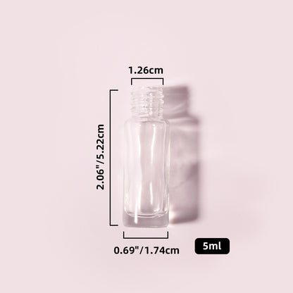400 Bottles per Box - Glass Car Air Freshener Bottles Wholesale - 5 ml, Empty Refillable Car Scent Storage Bottles (Includes Lid)