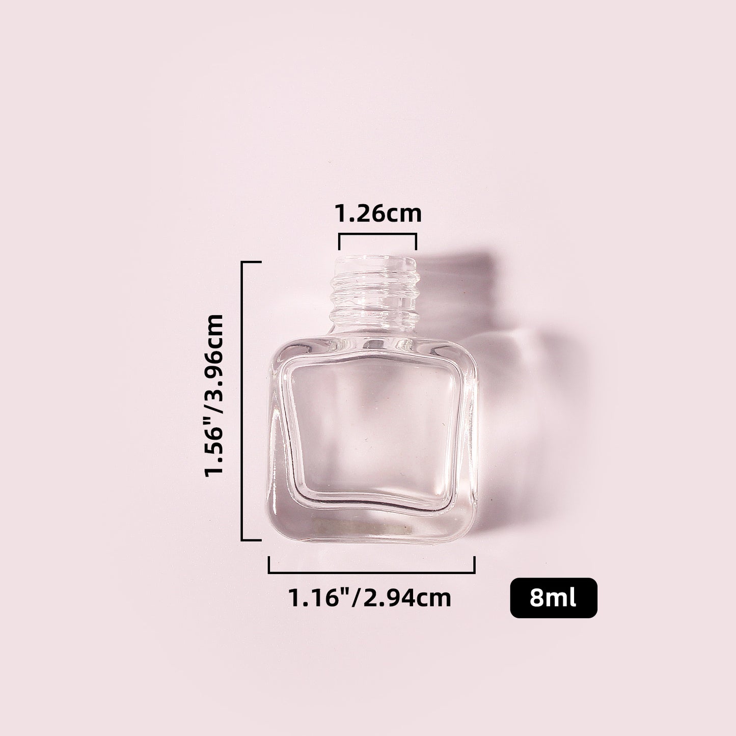 300 Bottles per Box - Glass Nail Polish Bottles Wholesale - 8 ml, Empty Refillable Nail Polish Storage Bottles (Includes Lid)