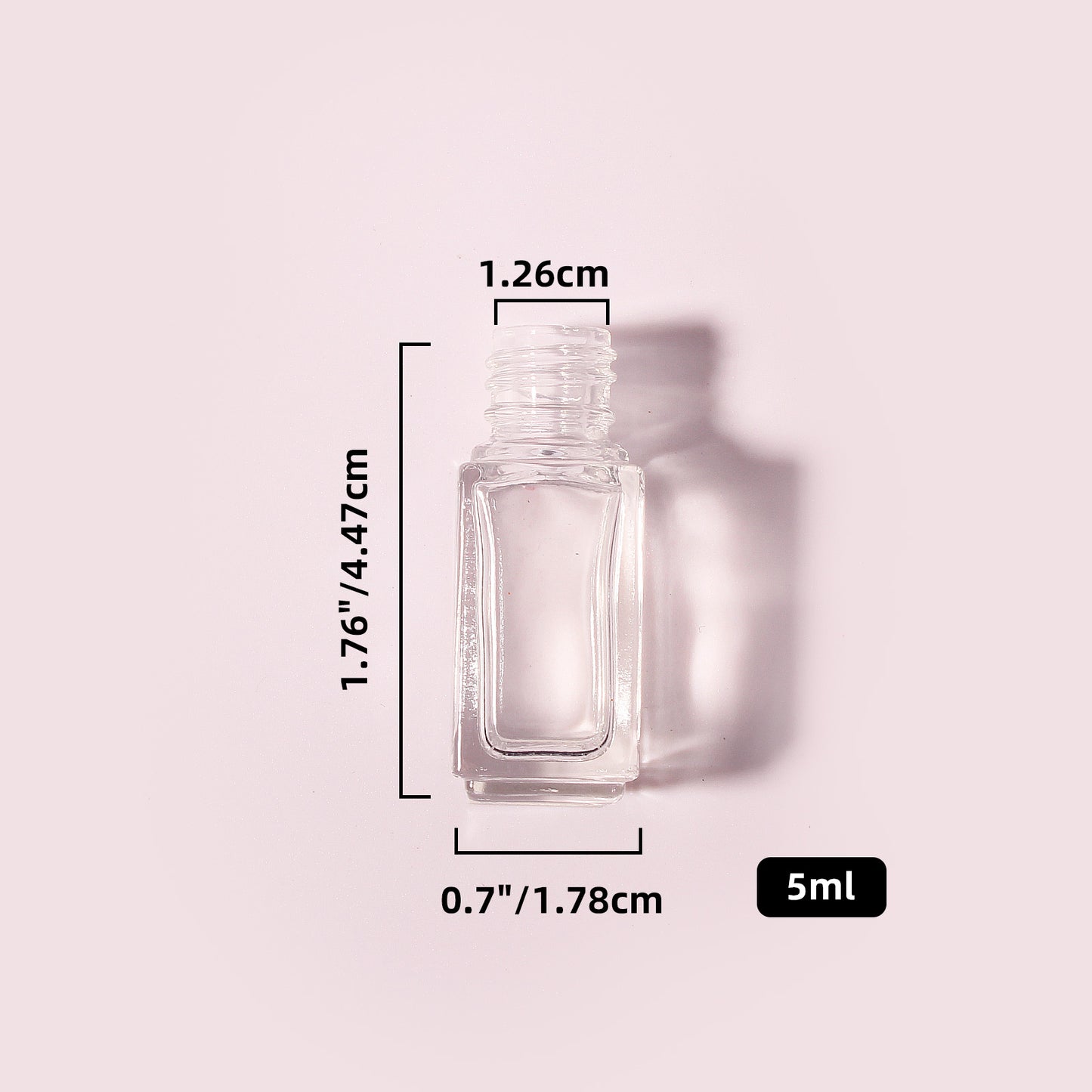 300 Bottles per Box - Glass Nail Polish Bottles Wholesale -5 ml, Empty Refillable Nail Polish Storage Bottles (Includes Lid)