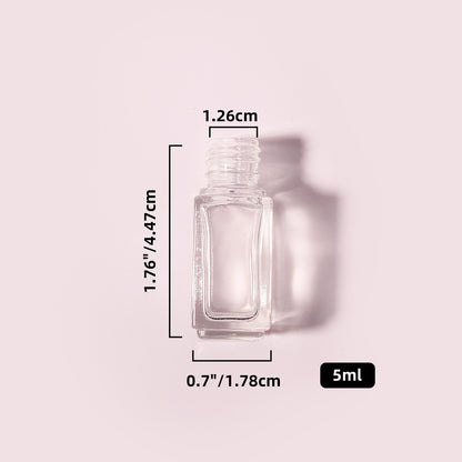 300 Bottles per Box - Glass Nail Polish Bottles Wholesale -5 ml, Empty Refillable Nail Polish Storage Bottles (Includes Lid)