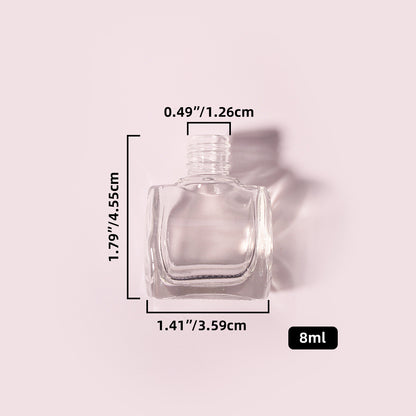 300 Bottles per Box - Glass Nail Polish Bottles Wholesale - 8 ml, Empty Refillable Nail Polish Storage Bottles (Includes Lid)