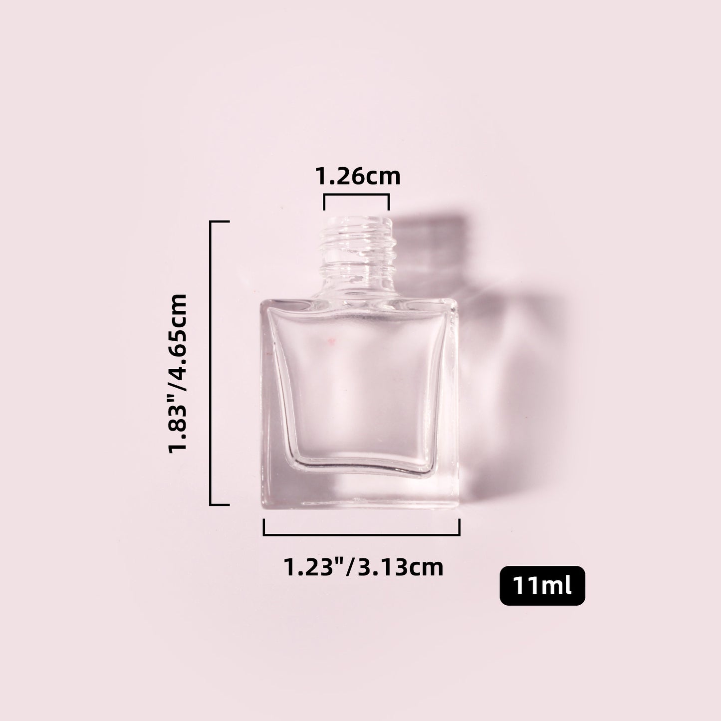300 Bottles per Box - Glass Nail Polish Bottles Wholesale - 11 ml, Empty Refillable Nail Polish Storage Bottles (Includes Lid)