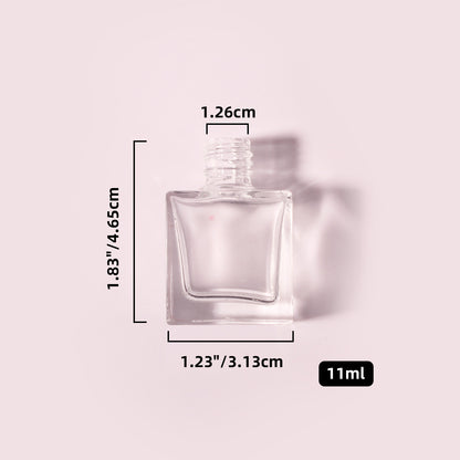 300 Bottles per Box - Glass Nail Polish Bottles Wholesale - 11 ml, Empty Refillable Nail Polish Storage Bottles (Includes Lid)