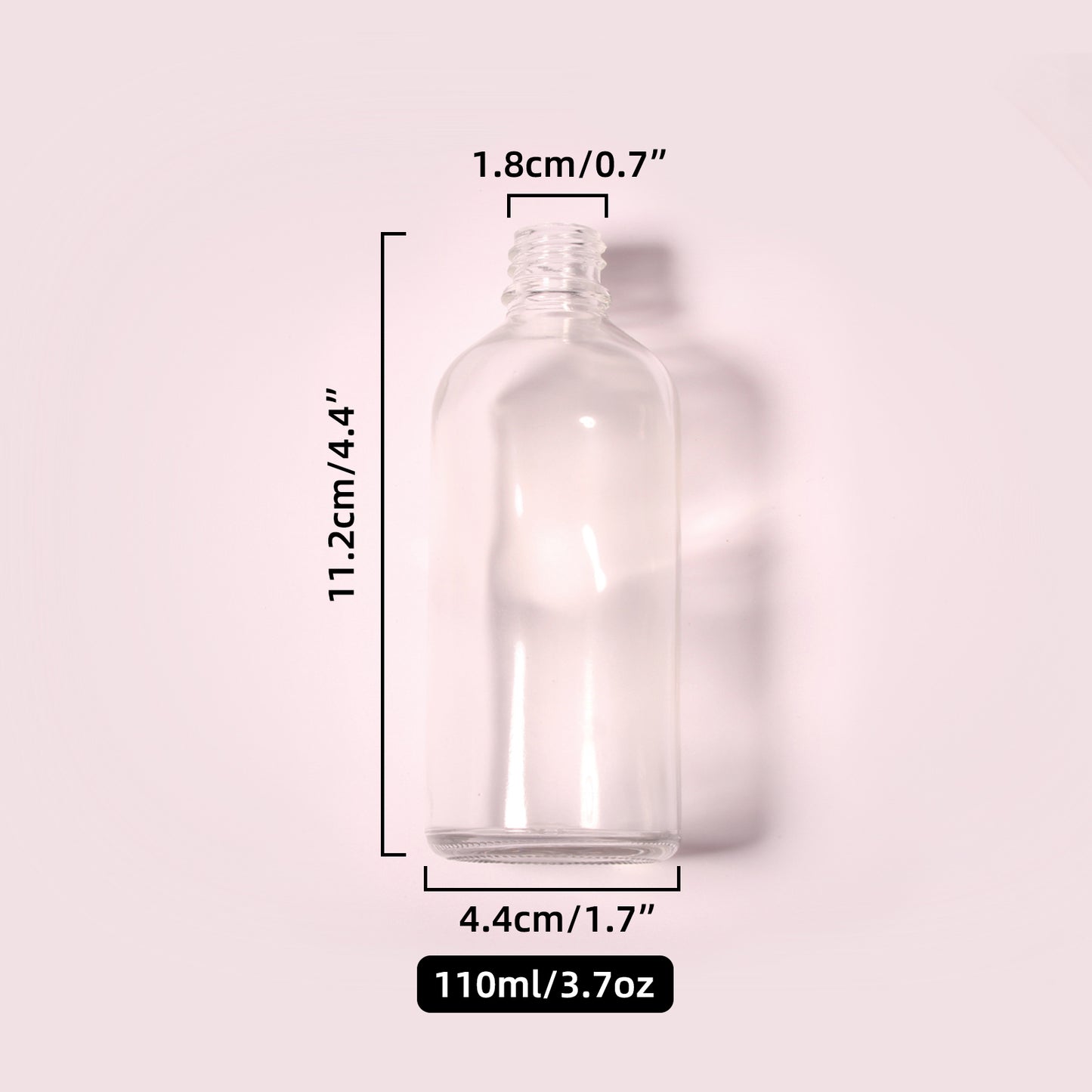 70 Bottles per Box - Glass Essential Oil Sample Bottles Wholesale - 110 ml / 3.7 oz, Empty Dropper Bottles for Essential Oils