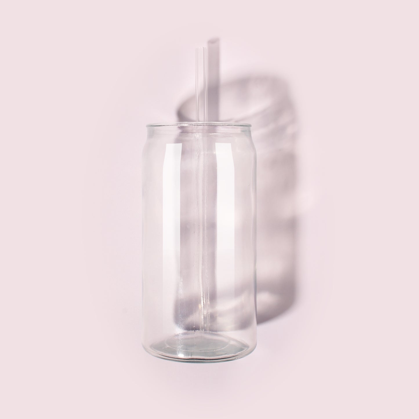 18 oz Can Shaped Drinking Glasses - 8 Pack with Reusable Straws, Recycled Glass Tumblers with Embossed Bee, Ideal for Beer, Iced Coffee, Water, and Fresh Drinks